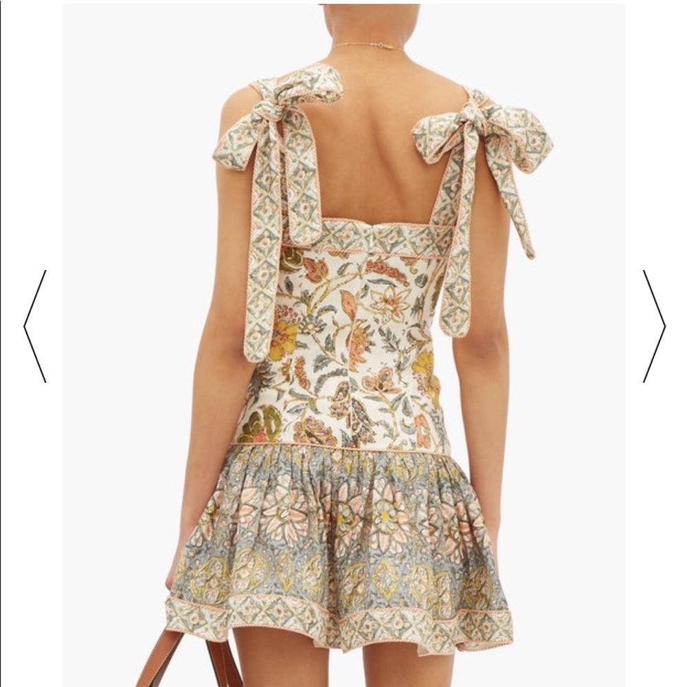 Zimmermann tie mini ruffle dress 1